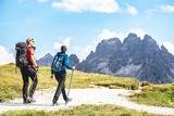 Hikers on a mountain trail